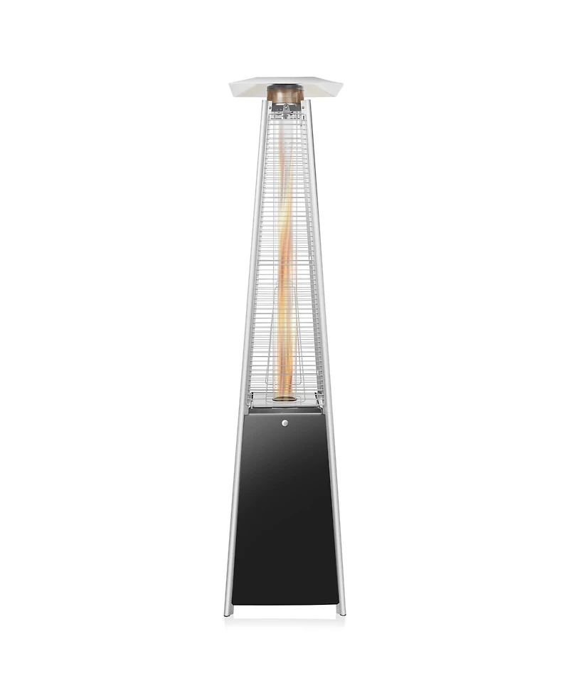 Casafield Outdoor Patio Heater with Dancing Flame Stainless Steel, Uses Standard 20lb Lp Propane Gas Tank