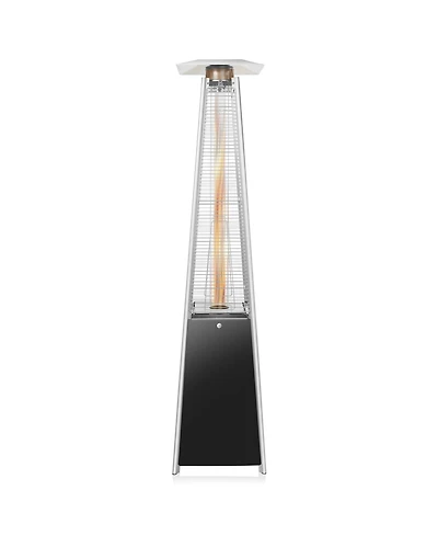Casafield Outdoor Patio Heater with Dancing Flame Stainless Steel, Uses Standard 20lb Lp Propane Gas Tank