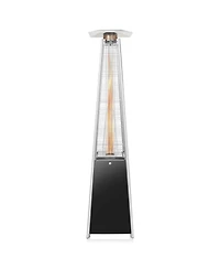 Casafield Outdoor Patio Heater with Dancing Flame Stainless Steel, Uses Standard 20lb Lp Propane Gas Tank