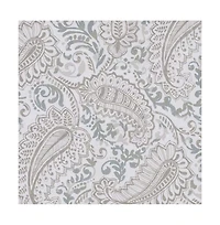 Ellis Shannon Printed Paisley Pattern on Cotton Fabric Tailored Pairs 3" Rod Pocket 100"x63" Natural