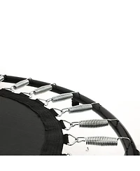 HolaHatha Foldable Mini Trampoline, 36" Round Portable Fitness Rebounder, Black