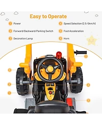 Sugift 12 V Battery Powered Kids Ride on Dumper Truck