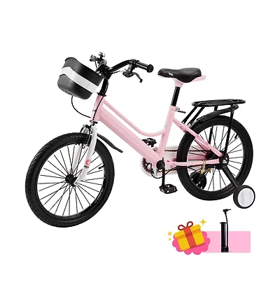 Artudatech 18" Kids Bike for Boys and Girls with auxiliary wheels & Rack