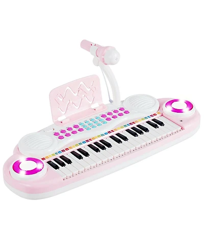 Sugift 37-Key Multifunctional Kids Electronic Keyboard with Microphone