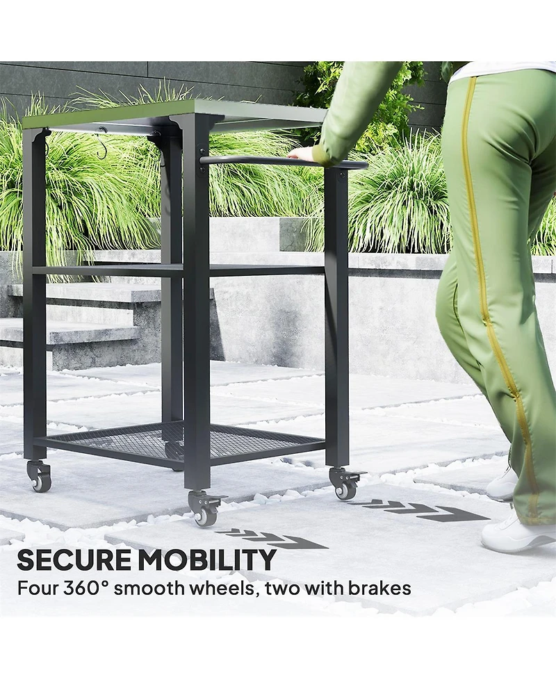 Slickblue Foldable Camping Cart for Outdoor Cooking and Equipment