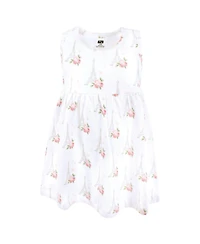 Hudson Baby Toddler Girls Cotton Dress and Cardigan Set, Bonjour Paris
