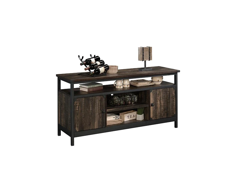 Casainc Storage Cabinet With Adjustable Open Shelves