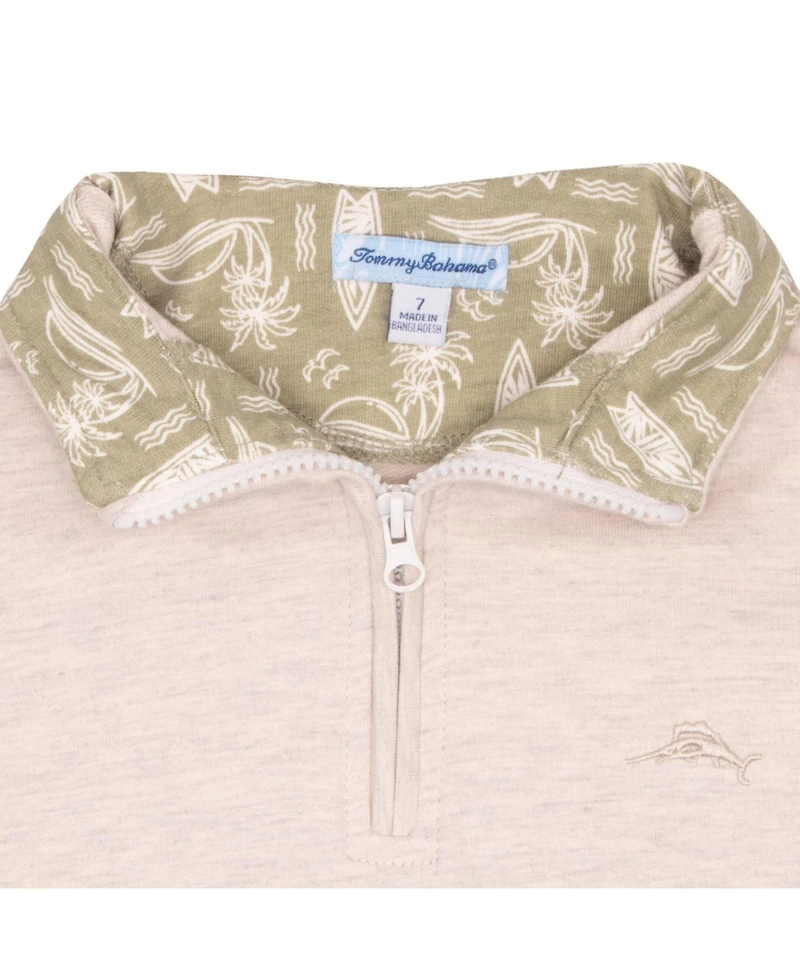 Tommy Bahama Big Boys Quarter-Zip Long Sleeve Knit Shirt