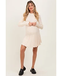 Pinkblush Maternity Olive Wide Rib Mini Sweater Dress