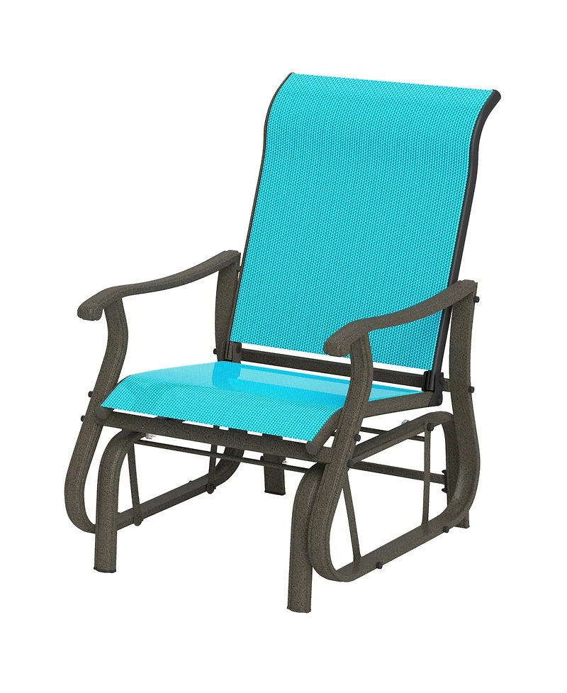 Outsunny Outdoor Glider Chair, Steel Rocking