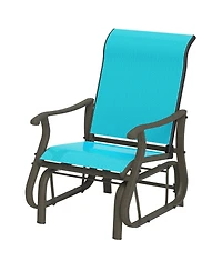 Outsunny Outdoor Glider Chair, Steel Rocking