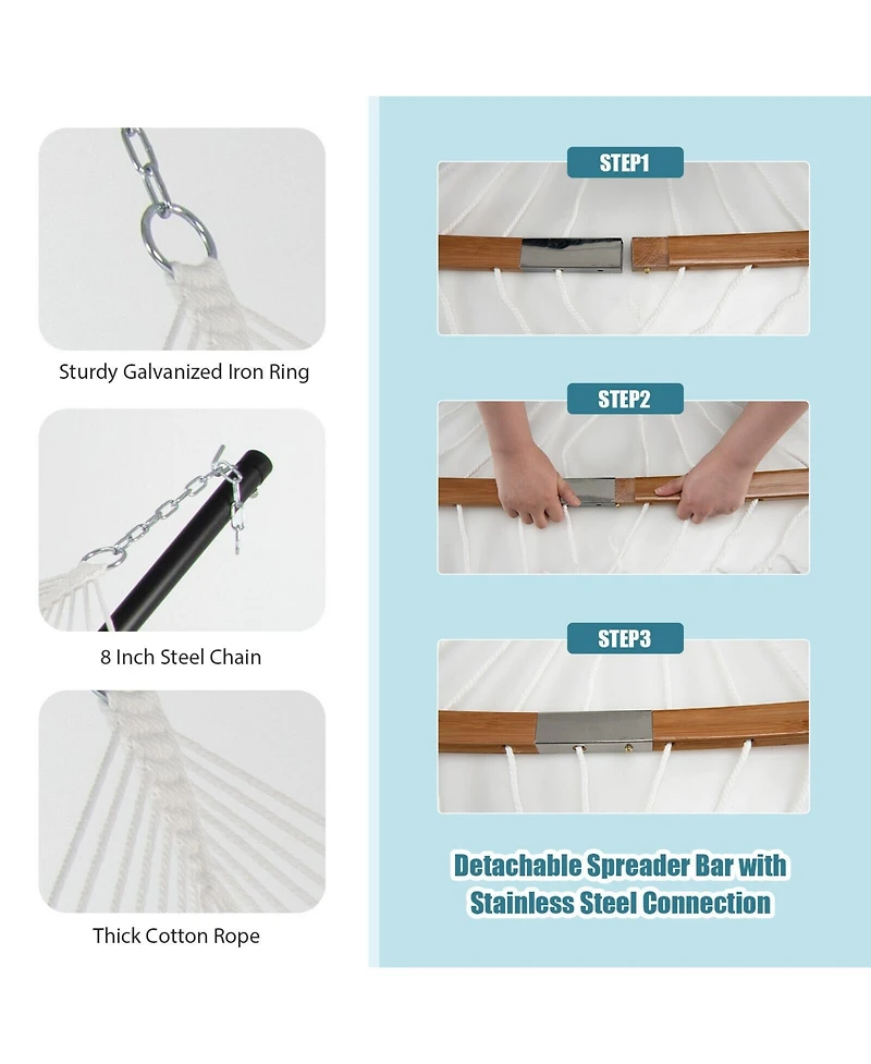 Sugift Outdoor Hammock with Detachable Pillow.