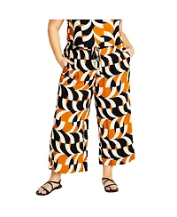 City Chic Women's Mystic Print Cropped Pant