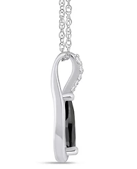 Macy's Gemstone and Diamond Pendant Necklace (1/10 ct. t.w.) 10k White Gold (also Yellow Gold)