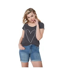 ellos Women's Rolled Hem Denim Shorts