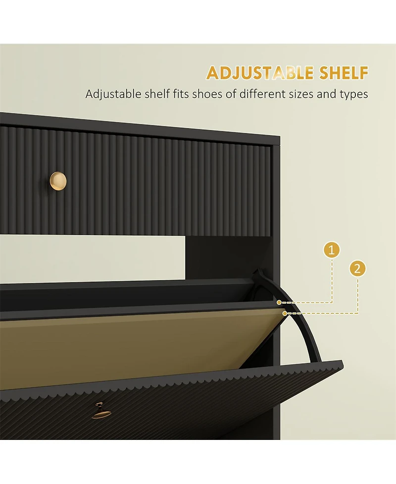 Shoe Cabinet for Entryway, Hallway, or Bedroom Storage