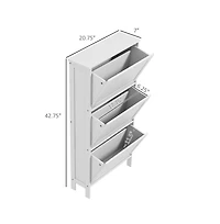 Slickblue Space-Saving Shoe Cabinet with Closed Doors for Home