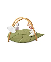 Baby Play Gym Mat with 6 Sensory Toys, Tummy Time Activity Mat 42.9" x 33.5"