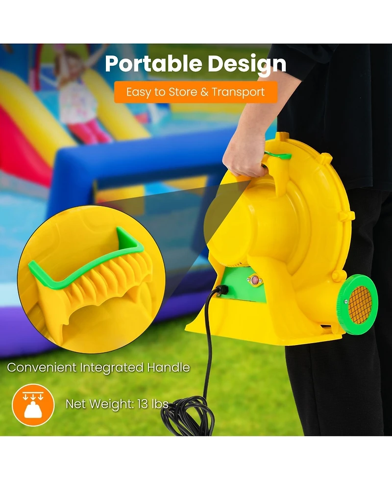 680W Air Blower Air Pump Fan with Convenient Handle and Ground Stakes-680W