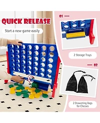 Mecale Jumbo 4-to-Score Connect Game Set with Carrying Bag and 42 Coins