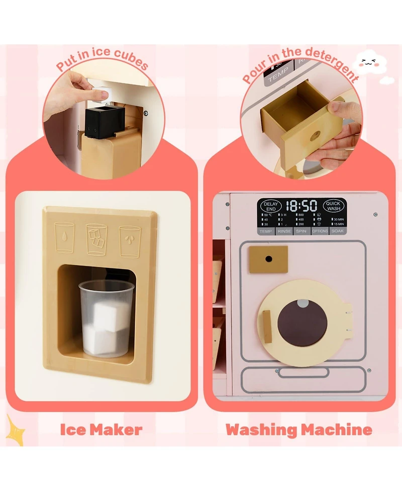 Mecale Corner Play Kitchen with Lights and Sounds for Ages 3+