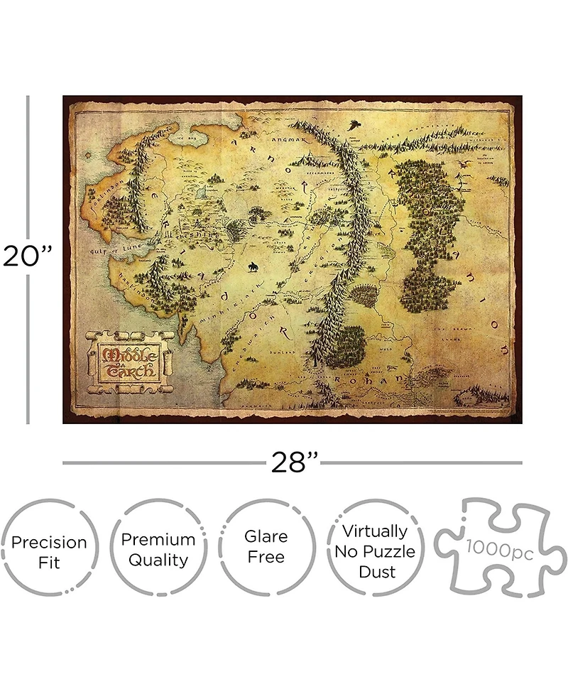 Nmr Distribution The Hobbit Map 1000 Piece Jigsaw Puzzle