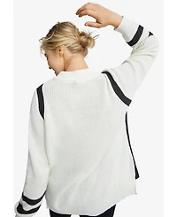 ellos Women's Side Stripe Mockneck Sweater