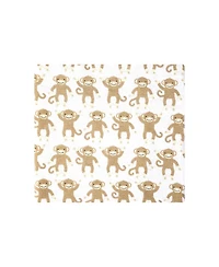 Hudson Baby Infant Boys Cotton Flannel Receiving Blankets 4-Pack, Monkey, One Size