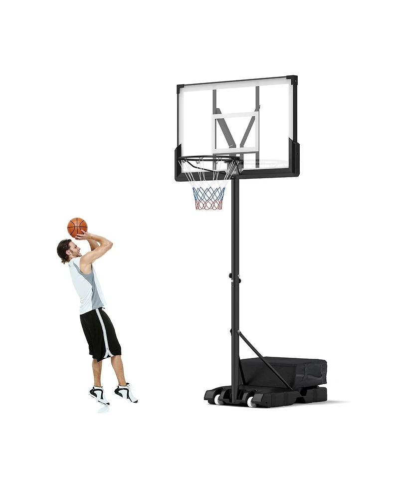 Sugift Portable Basketball Hoop Outdoor Basketball Goal System Adjustable for Kids Teens Adults