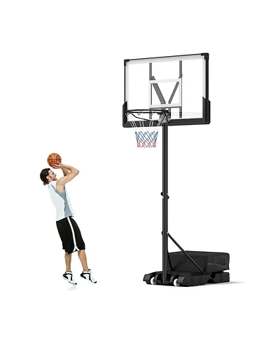 Sugift Portable Basketball Hoop Outdoor Basketball Goal System Adjustable for Kids Teens Adults