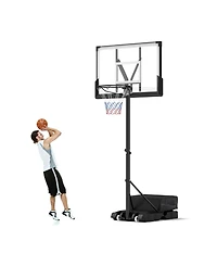 Sugift Portable Basketball Hoop Outdoor Basketball Goal System Adjustable for Kids Teens Adults