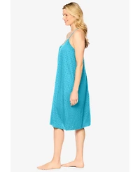 Dreams & Co. Women's Breezy Eyelet Short Nightgown