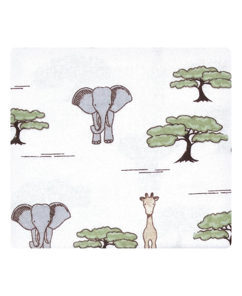 Hudson Baby Cotton Flannel Receiving Blankets 7-Pack Bundle, Wild Safari Adventures , One Size