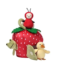 Lambs & Ivy Strawberry Soft Plush Interactive Play Set with Stuffed Animal Toys