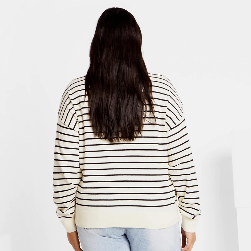 City Chic Plus Stripe Lilia Sweater
