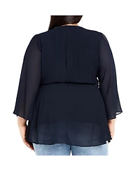 City Chic Women's Arya Wrap Tie Waist Top