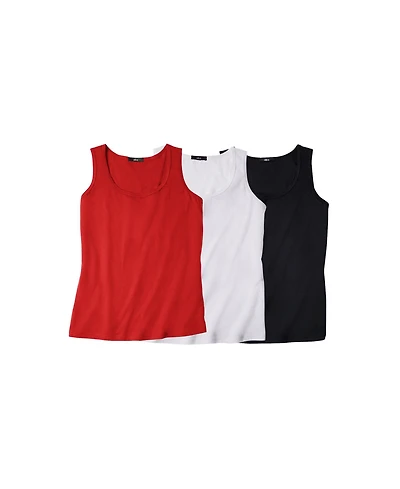 ellos Women's 3-Pack Sleeveless Tank