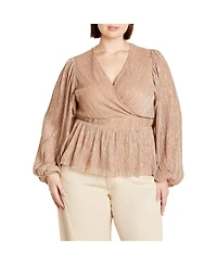 City Chic Women's Lilian Sparkle Top