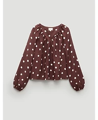 Hush Women's Printed Airflow V Neck Blouse