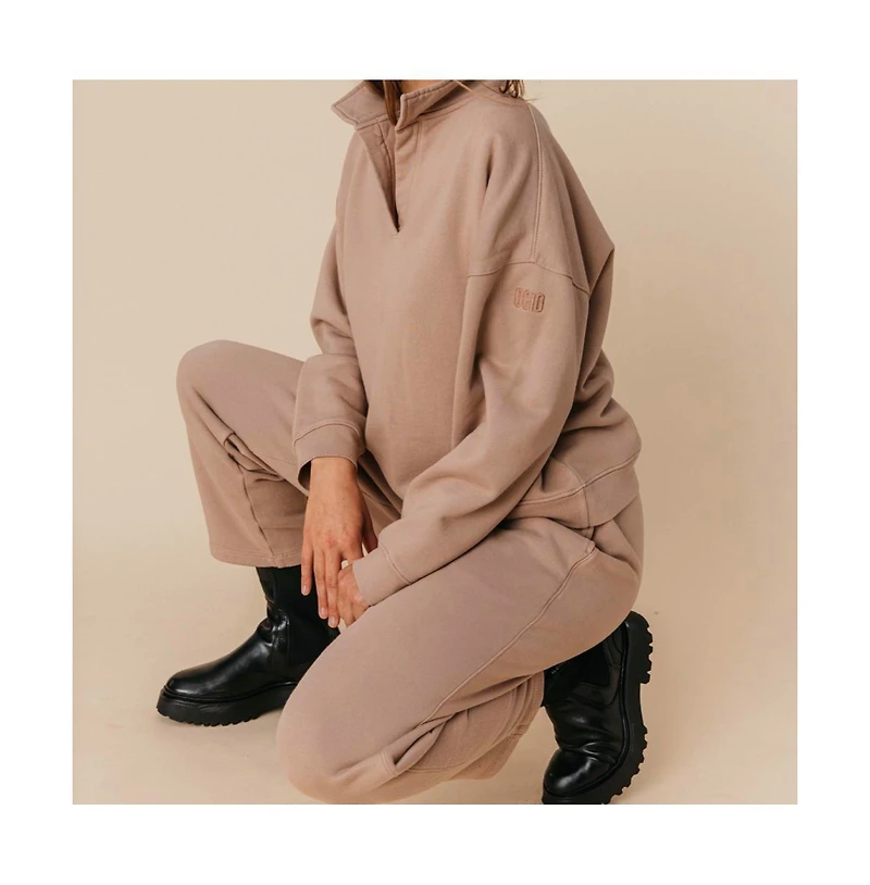 Ocio Women's Cotton Teddy Cropped Pant