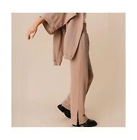 Ocio Women's Organic Cotton Teddy Flare Pant