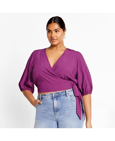 City Chic Women's Tie Kiki Top