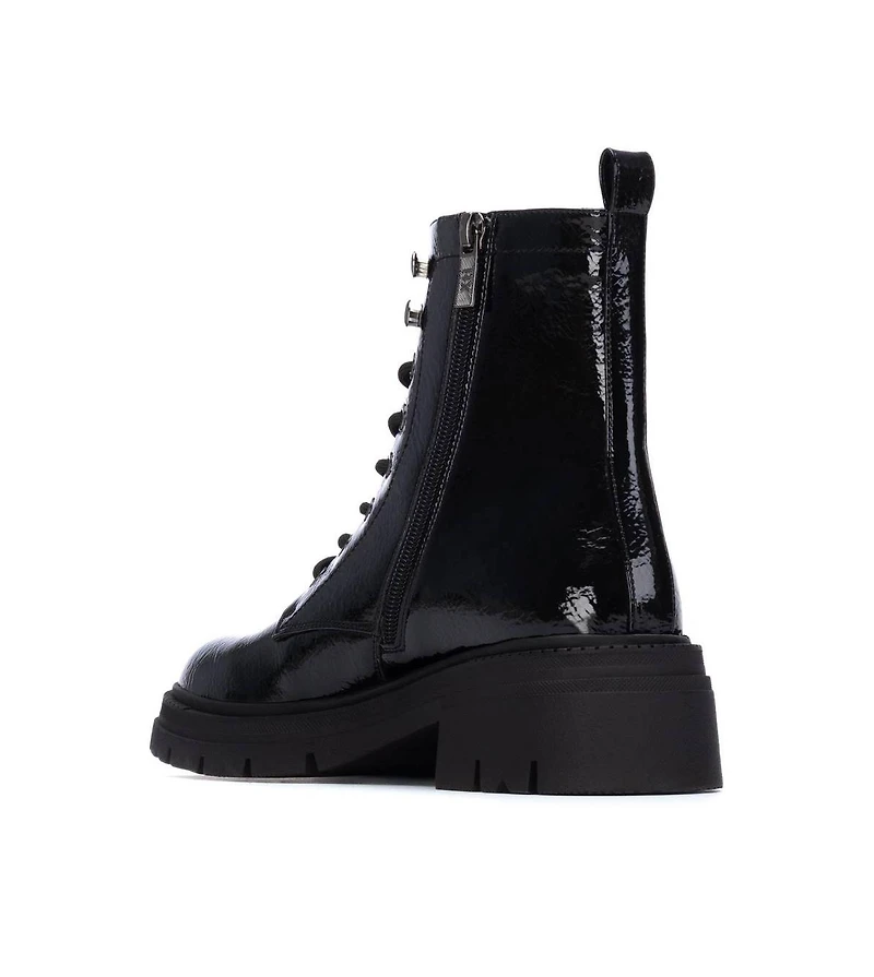 Women's Patent Leather Combat Booties By Xti