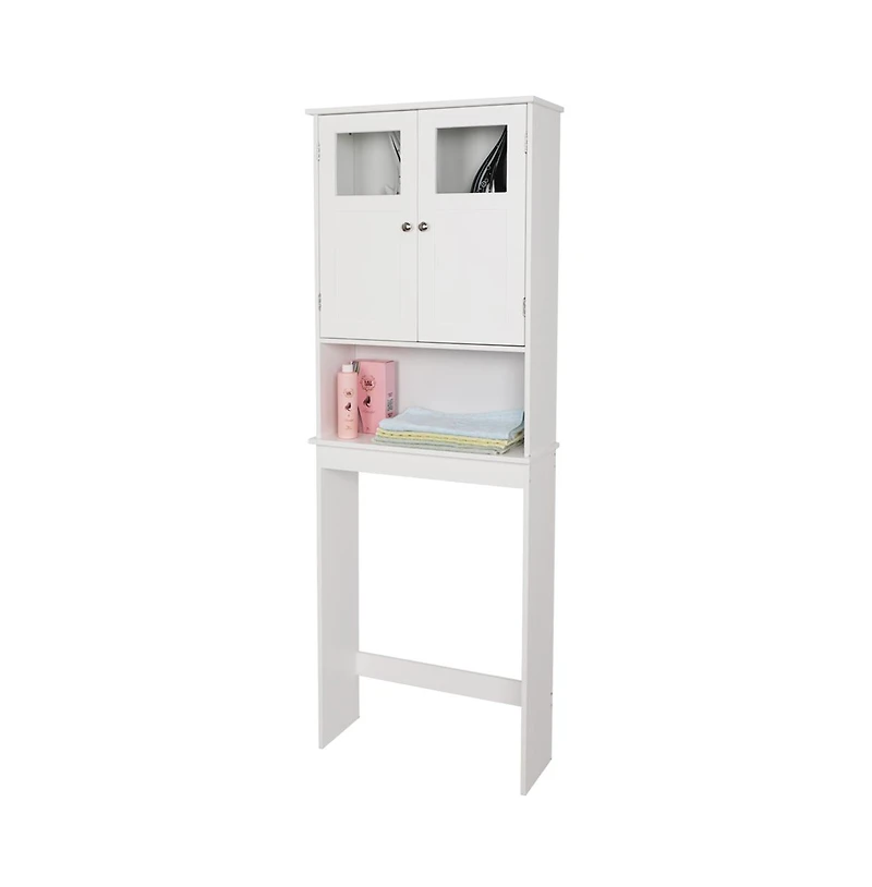 Slickblue Bathroom Cupboard with Double Doors and Extra Storage