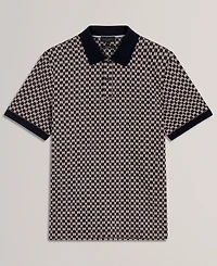 Ted Baker Men's Ernist Short-Sleeve Geometric Pattern Polo Shirt
