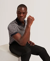 Ted Baker Men's Ernist Short-Sleeve Geometric Pattern Polo Shirt