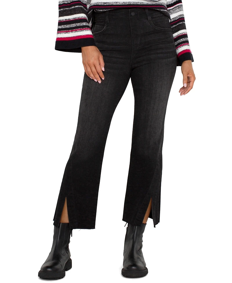 Liverpool Los Angeles Petite Gia Glider Cropped Flare Leg Pants