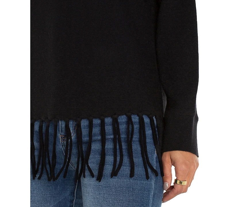 Liverpool Los Angeles Petite Long Dolman Sleeve Seamless Sweater