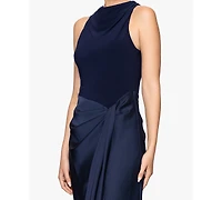 Betsy & Adam Women's Cowl Neck Dress