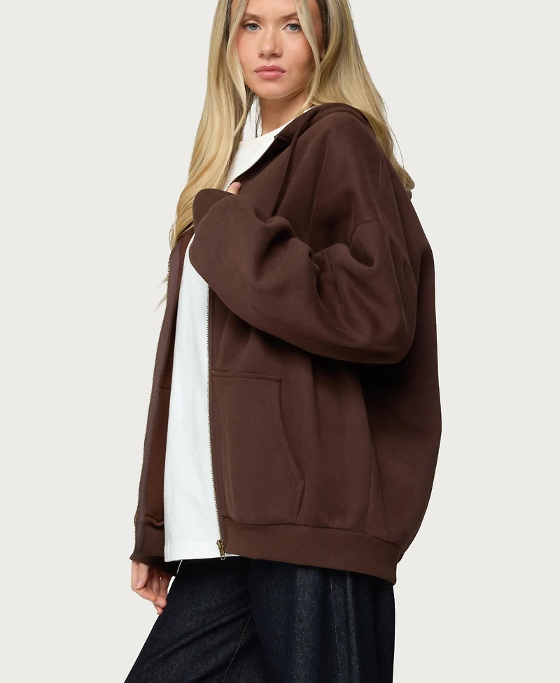 Edikted Women's Polyester Cotton Elvie Oversized Hoodie